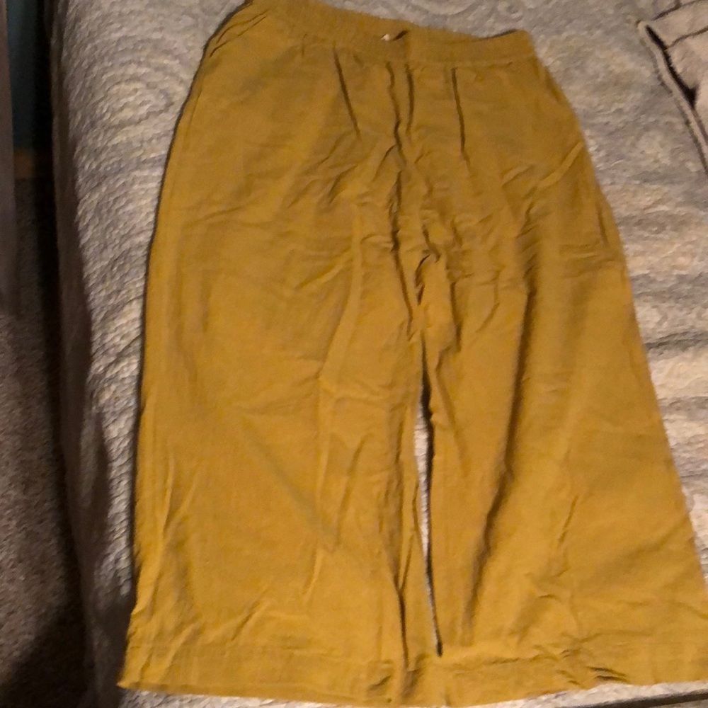 Cotton gauze crop pant